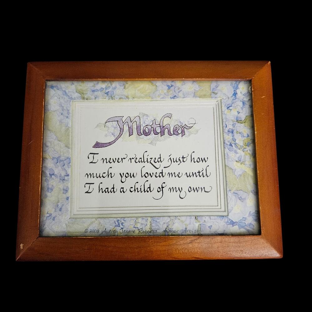 Vintage Mother Music Box Jewelry Box Endless Love Wood Gift